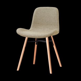 Nena-Fé eetkamerstoel taupe melange - houten onderstel