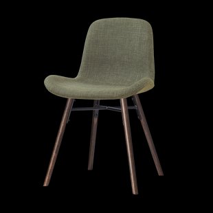 Nena-Fé eetkamerstoel forestgroen - walnoot houten onderstel