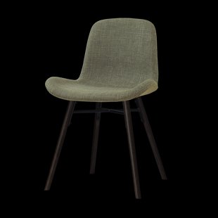 Nena-Fé eetkamerstoel forestgroen - zwart houten onderstel