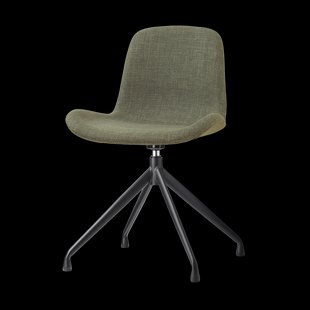 Nola-Fé draaibare eetkamerstoel forestgroen - zwart onderstel