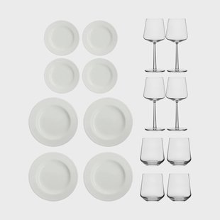 Iittala Essence & Dots dinerstartset 32-delig - Crèmewit