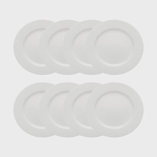 Rörstrand Swedish Grace ontbijtbordje Ø17 cm 8-pack - Sneeuw (wit) Swedish Grace ontbijtbordje Ø17 cm 8-pack - Sneeuw (wit)