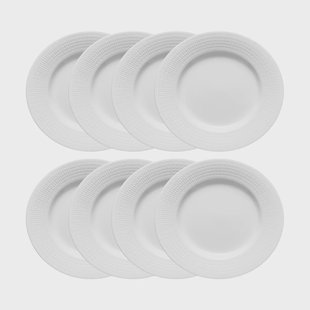 Rörstrand Swedish Grace bord Ø24 cm 8-pack - Sneeuw (wit) Swedish Grace bord Ø24 cm 8-pack - Sneeuw (wit)