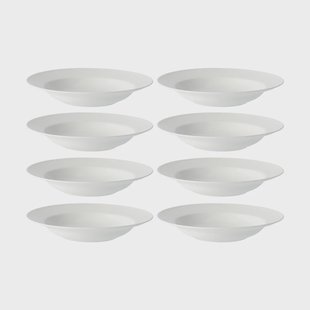 Rörstrand Swedish Grace diep bord Ø25 cm 8-pack - Sneeuw (wit) Swedish Grace diep bord Ø25 cm 8-pack - Sneeuw (wit)