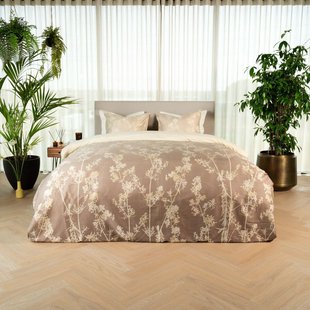 Mido- Dekbedovertrek - Katoensatijn  - 200/200-220 - Zand