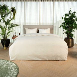Gosen- Dekbedovertrek - Katoenperkal  - 140/200-220 -Offwhite