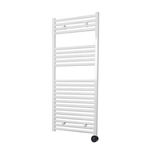 Sanicare Elektrische Radiator - 111.8x45cm - 596W - design - thermostaat - zwart - rechtsonder - wit HRAEZ 451118/W