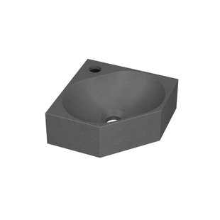 INK Matrix hoekfontein - 27x27x10cm - 1 kraangat - Quartz grijs 3404342