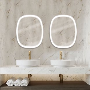 Klassieke Badkamerspiegel Carmen 2 - Rechthoekig - 80x65 Cm