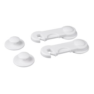 Secu Kastvergrendeling - Wit Kunststof - 2 Stuks