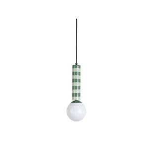 Leitmotiv - Hanglamp Rayado - Jungle green & grayed jade