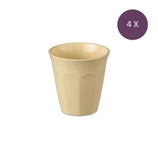 Koziol Bio-Circulair - Nora Beker 150 ml Soft Geel Set van 4 Stuks