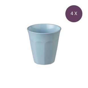 Koziol Bio-Circulair - Nora Beker 300 ml Soft Blauw Set van 4 Stuks