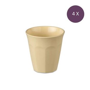 Koziol Bio-Circulair - Nora Beker 300 ml Soft Geel Set van 4 Stuks
