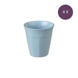 Koziol Bio-Circulair - Nora Beker 150 ml Soft Blauw Set van 4 Stuks