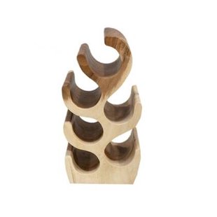 Vtw Living - Staand Wijnrek van Hout - Teakhout - 25 x 15 x 50 cm