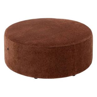 Goossens Poef Arendal in stof fijn geweven hazelnoot