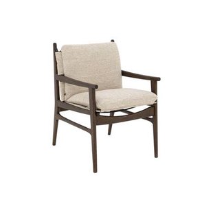 Goossens Eetkamerstoel Alison - Textiel met armleuning