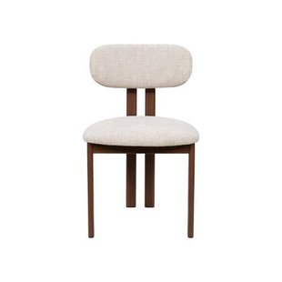 Giga Meubel - Eetkamerstoel Noor Beige|Walnoot - Set van 2