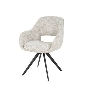 Giga Meubel - Eetkamerstoel Off-White - Draaibaar - Spring - Set van 2