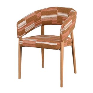 DÉJA Living - Eetkamerstoel Terracotta|Naturel - Malmö - Set van 2