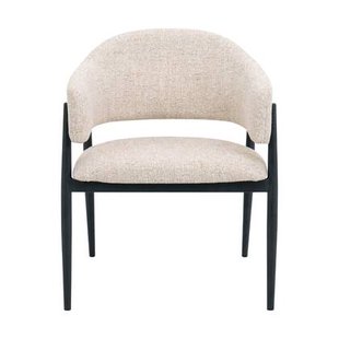 DÉJA Living - Eetkamerstoel Beige|Zwart - Dénia - Set van 2