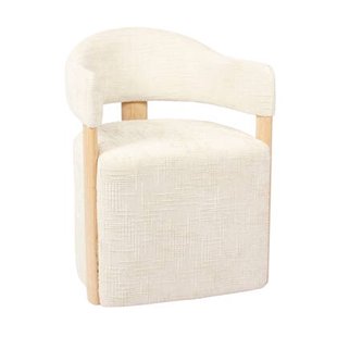 DÉJA Living - Eetkamerstoel Beige|Naturel Stof - Niva - Set van 2