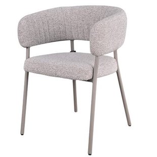 DÉJA Living - Eetkamerstoel Taupe Stof - Malilla - Set van 2