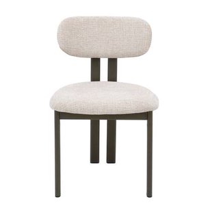 Giga Meubel - Eetkamerstoel Beige|Brons - 51x53x81cm - Noor