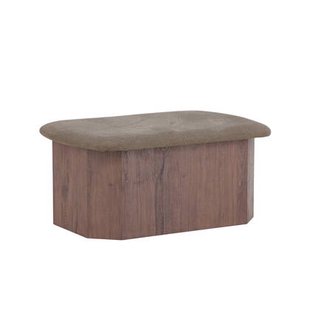 Fjôrd - Poef Bruin Stof - 59x88x42cm - Todd