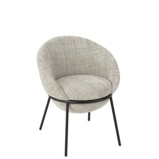 J-Line stoel - ijzer - grijs|zwart