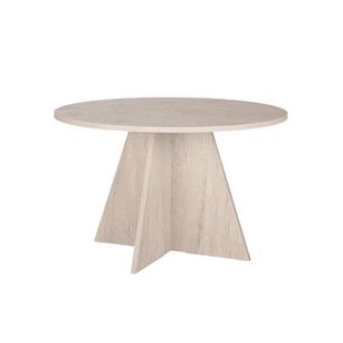 Calicosy - ARIA-tabel - B120 cm - Licht hout - Travertijneffect