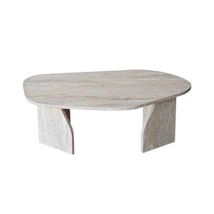 Calicosy - ROCK Salontafel - H35 cm - Travertijneffect
