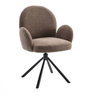 Eetkamerstoel Moon - Bruin - Textiel - 64x88x63cm (BxHxD)