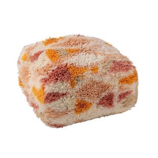 J-Line poef Geometrisch - wol - mix