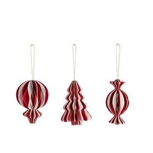 J-Line hanger Snoep + Air Balloon + Boom - papier - wit|rood