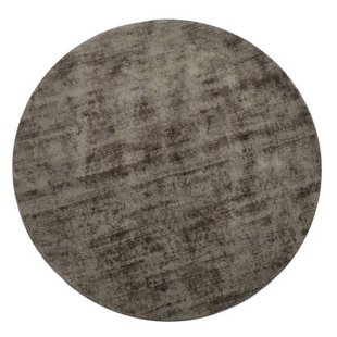 J-Line tapijt Rond Handgemaakt - polyester - grijs