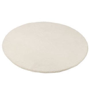 J-Line vloerkleed Cutie Rond - polyresin - wit