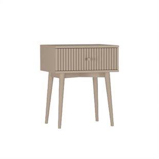 Nachtkastje Sem - Beige|Hout - Mango|Taupe - Hout