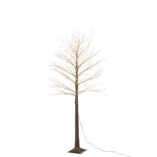 J-Line decoratie Boom 2000 Led - metaal - bruin - medium