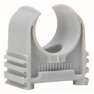 Kopp Klemzadel 5/8 (16mm) Koppelbaar Grijs 10st.