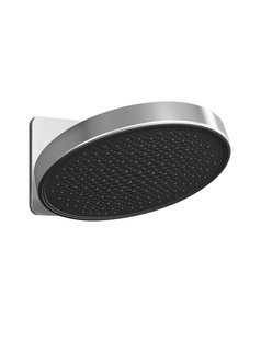 Hoofddouche Hotbath Cobber 1-F opbouw, 300mm Kantelbare Wandarm Geborsteld Hoogglans Chroom