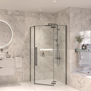 Vijfhoekige Douchecabine Sanivo Vigo 90x90x200 cm Gunmetal