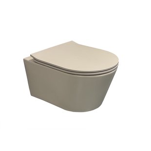Wandtoilet BWS Calitri Urb.y 52 cm Rimfree Mat Taupe Zand