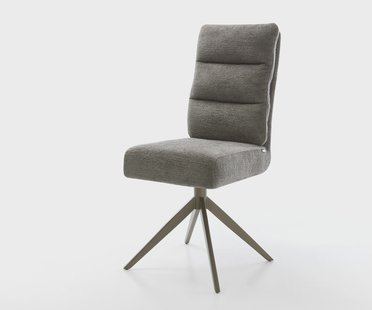 DELIFE Draaistoel Pela-Flex bouclé zacht mud kruisframe breed afwerking met titanium 360° draaibaar rocker-functie pocketveer kern