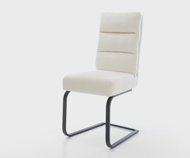 DELIFE Sledemodel Pela-Flex bouclé zacht beige sledemodel vlak zwart pocketveer kern