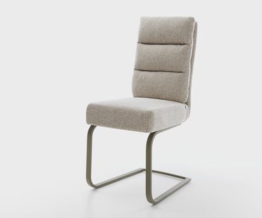 DELIFE Sledemodel Pela-Flex geweven stof beige sledemodel vlak afwerking met titanium pocketveer kern