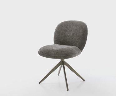 DELIFE Draaistoel Nube-Flex bouclé zacht mud kruisframe breed afwerking met titanium 360° draaibaar rocker-functie pocketveer kern