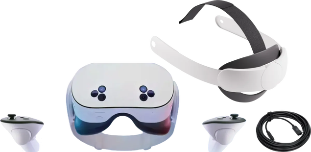 Meta Quest 3S 128GB + BlueBuilt PC Link Cable + Elite Strap