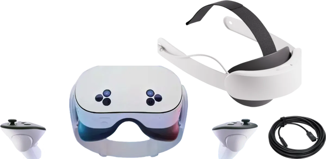 Meta Quest 3S 256GB + BlueBuilt PC Link Cable + Elite Strap met batterij